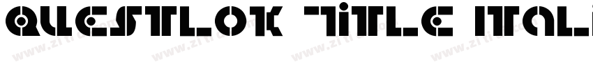 Questlok Title Itali字体转换
